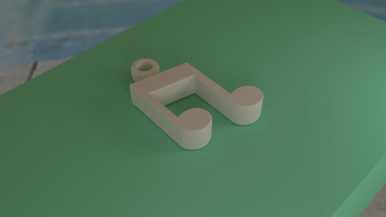 keychain key note 3D Print Model .c4d .max .obj .3ds .fbx .stl .blend 