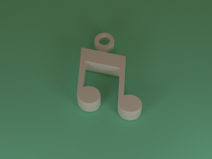 keychain key note 3D Print Model