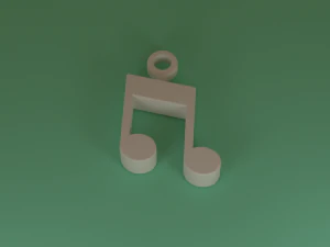 keychain key note 3D Print Model