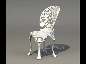 kursi teras berornamen Victoria Model 3D