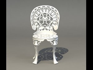 victorian ornate patio chair 3D Модель