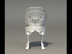 victorian ornate patio chair 3D Модель
