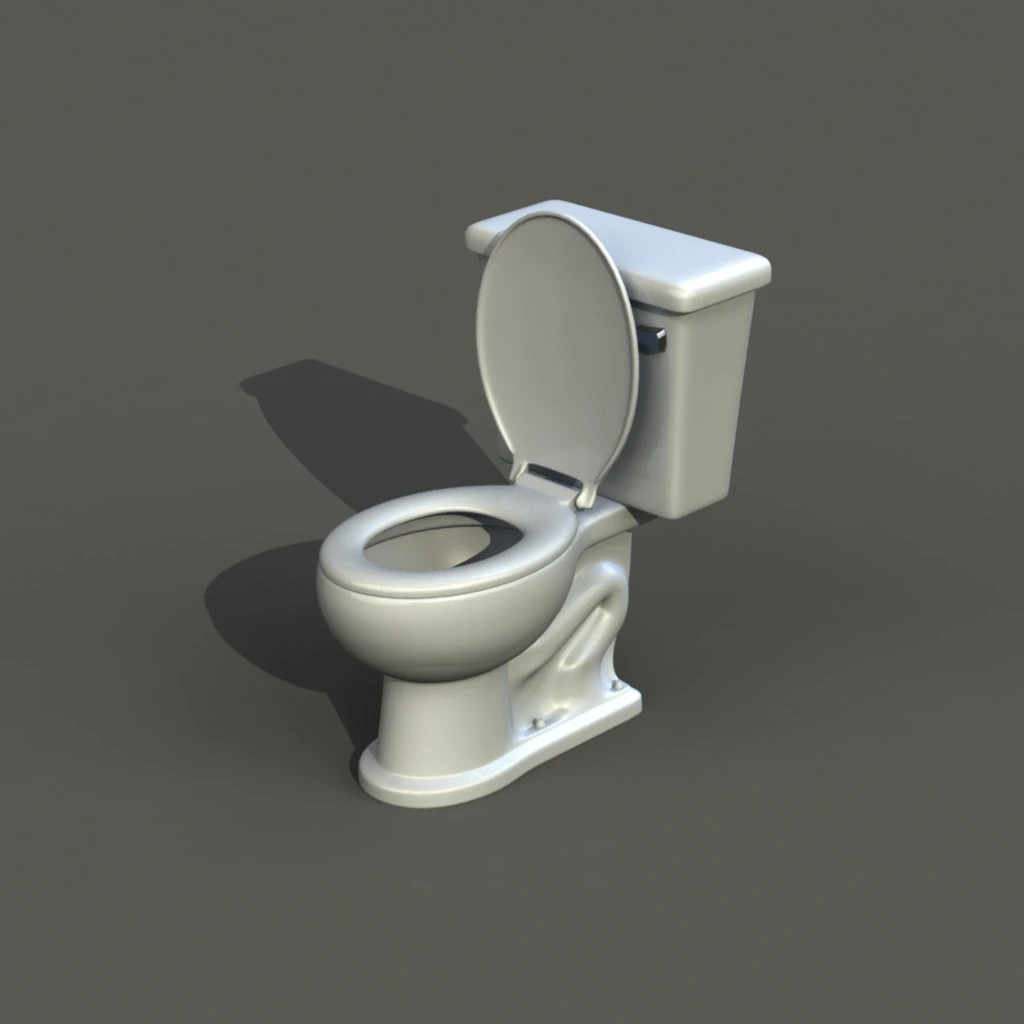 classic toilet 3D Model .c4d .max .obj .3ds .fbx .stl .blend