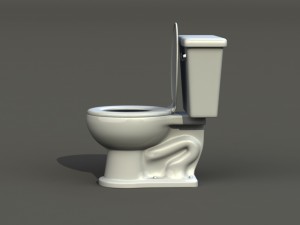 classic toilet 3D मॉडल