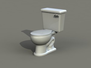 classic toilet 3D मॉडल