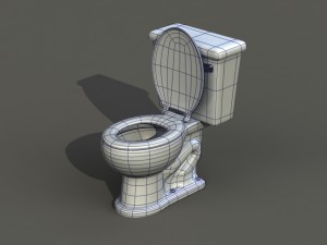 classic toilet 3D मॉडल
