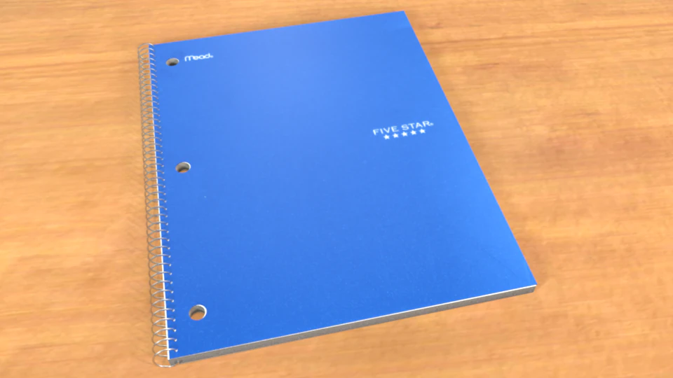 caderno espiral Modelo 3D .c4d .max .obj .3ds .fbx .stl .blend 