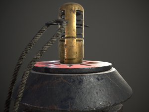 ww2 japanese type 97 grenade 3D मॉडल