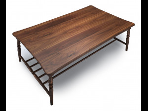 3d rectangular center table Modello 3D