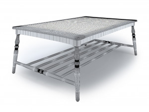 3d rectangular center table Modello 3D