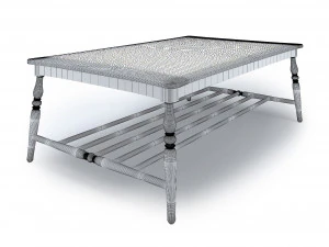 3d rectangular center table 3D Model