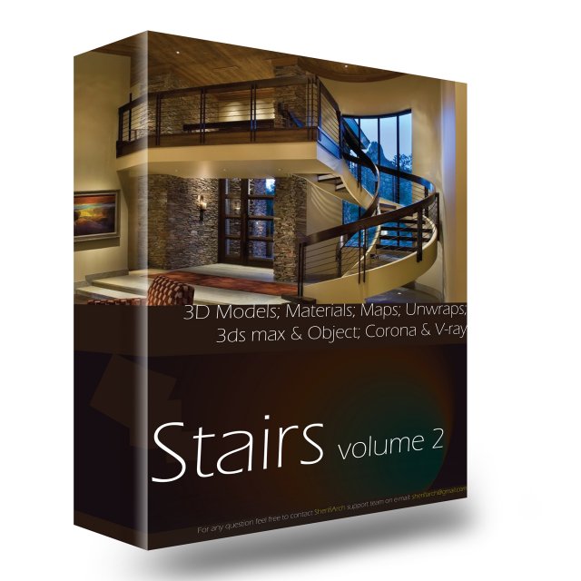 stairs vol2 Modelo 3D .c4d .max .obj .3ds .fbx .stl .blend 
