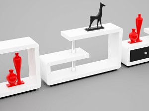 tabel tv 3 piece 3D Модель