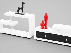 tabel tv 3 piece 3D Model