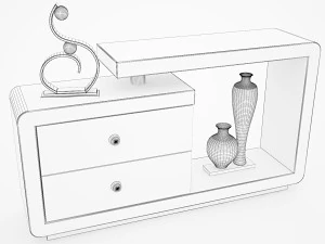 tabel tv 3 piece 3D Model