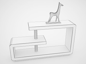 tabel tv 3 piece 3D Model
