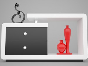 tabel tv 3 piece 3D Model