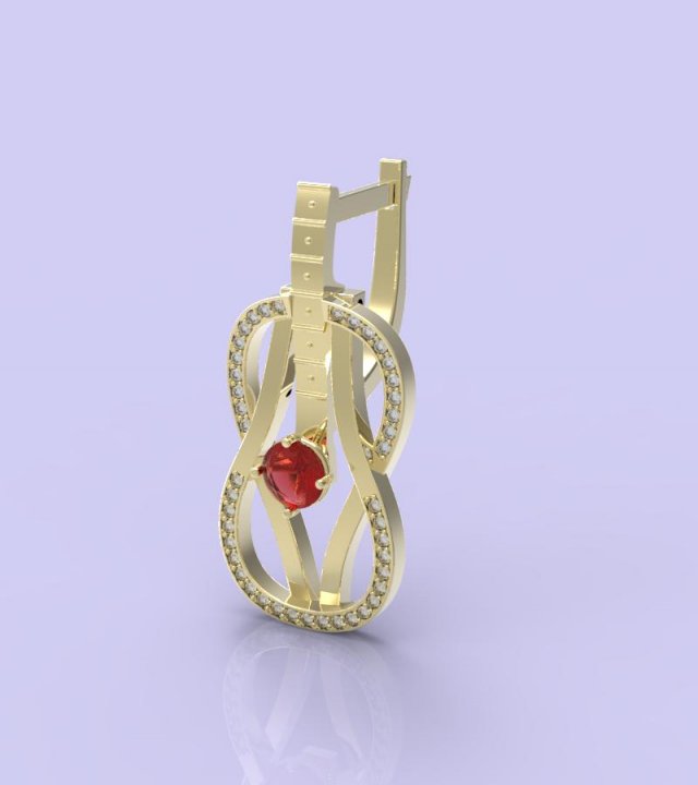guitar earrings 3D Baskı Modeli .c4d .max .obj .3ds .fbx .stl .blend