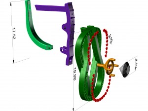 guitar earrings 3D Baskı Modeli