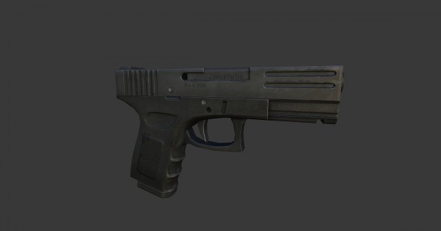 handpistol 3Dモデル .c4d .max .obj .3ds .fbx .stl .blend 