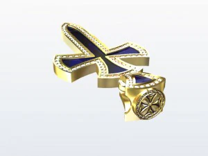 pendant1 cross 3D Print Model