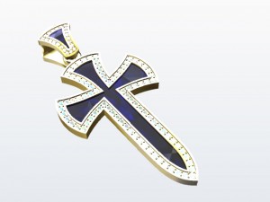 pendant1 cross Model Cetak 3D