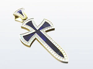 pendant1 cross 3D Print Model