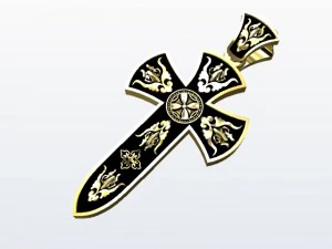 pendant1 cross 3D Print Model
