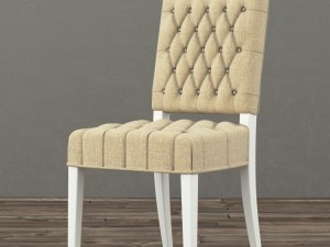 19 c french victorian tufted square Model 3D