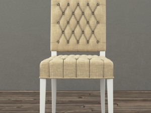 19 c french victorian tufted square Modello 3D