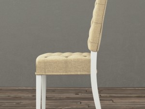 19 c french victorian tufted square Modello 3D