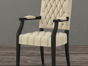 19 c french victorian tufted square Modelo 3D