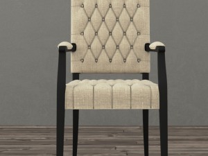 19 c french victorian tufted square 3D Model