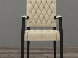 19 c french victorian tufted square 3D Model