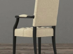 19 c french victorian tufted square 3D Model
