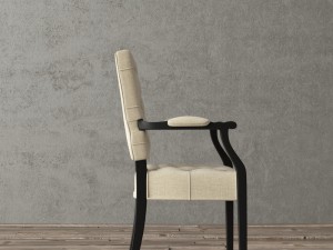 19 c french victorian tufted square 3D Model