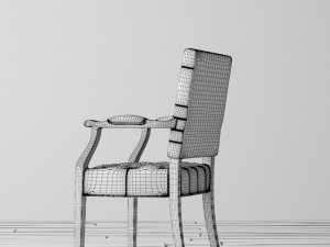 19 c french victorian tufted square 3D Model