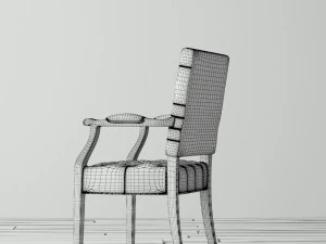 19 c french victorian tufted square 3D Model
