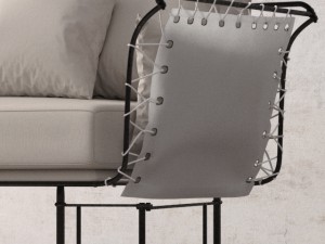 restoration hardware-19th c campaign setee Modelo 3D