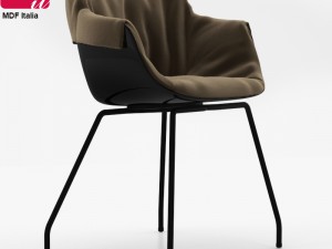 mdf italia-flow slim armchair Model 3D