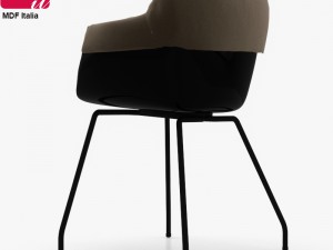 mdf italia-flow slim armchair 3D Модель