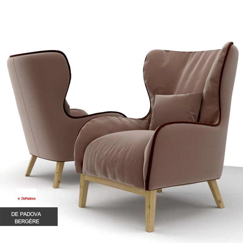 de padova bergere 3D Model .c4d .max .obj .3ds .fbx .stl .blend 