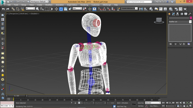 robogirl 3D Model in Robot 3DExport