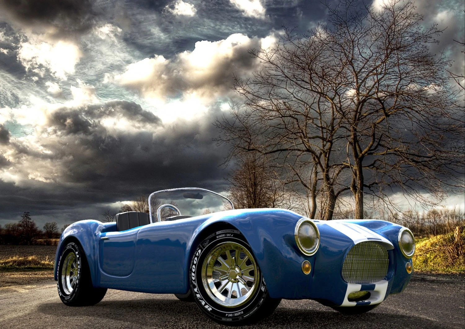 shelby cobra car 3D Model .c4d .max .obj .3ds .fbx .stl .blend