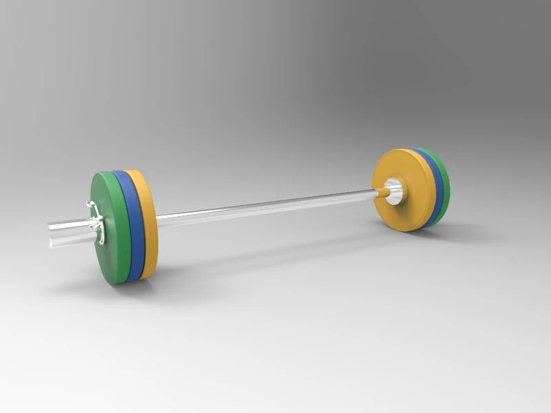 gym barbell 3D Model .c4d .max .obj .3ds .fbx .stl .blend