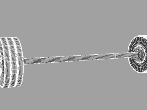 gym barbell 3D Model