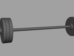 gym barbell 3D Model