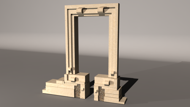 portara temple of apollonnaxos island 3D 模型 .c4d .max .obj .3ds .fbx .stl .blend 