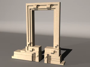 templo portara da ilha de apolo naxos Modelo 3D
