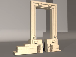 templo portara da ilha de apolo naxos Modelo 3D